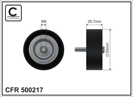 Deflection/Guide Pulley, V-ribbed belt 500217