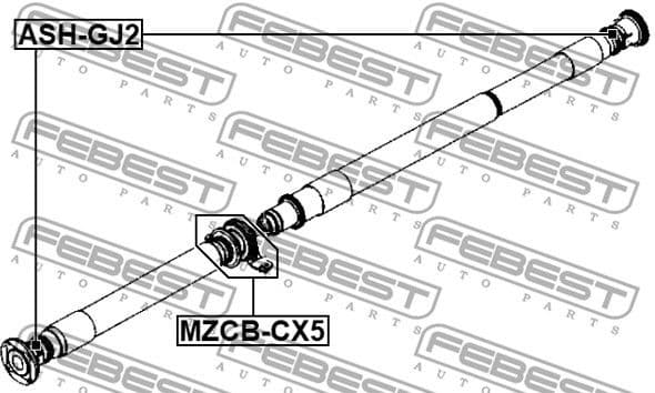 Bearing, propshaft centre bearing MZCB-CX5 - image 2
