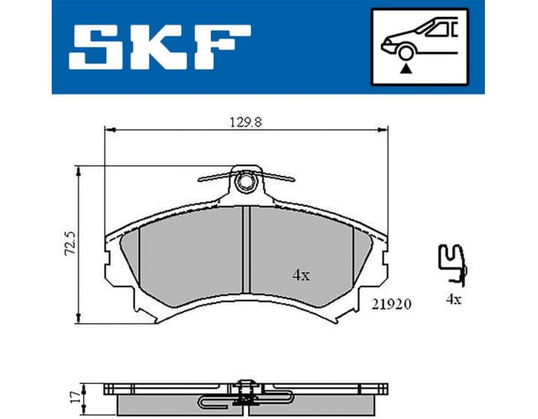 Brake Pad Set, disc brake VKBP80193A