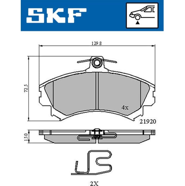 Brake Pad Set, disc brake VKBP80575A