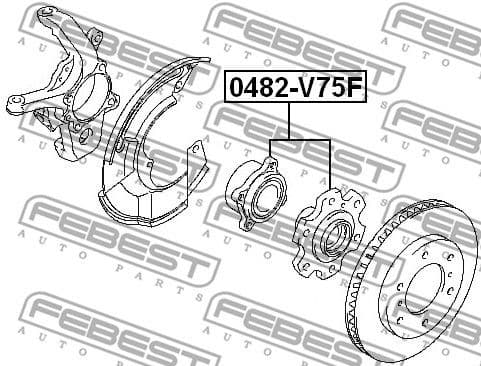 Wheel Hub 0482-V75F - image 2