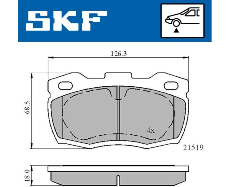 Brake Pad Set, disc brake VKBP80435