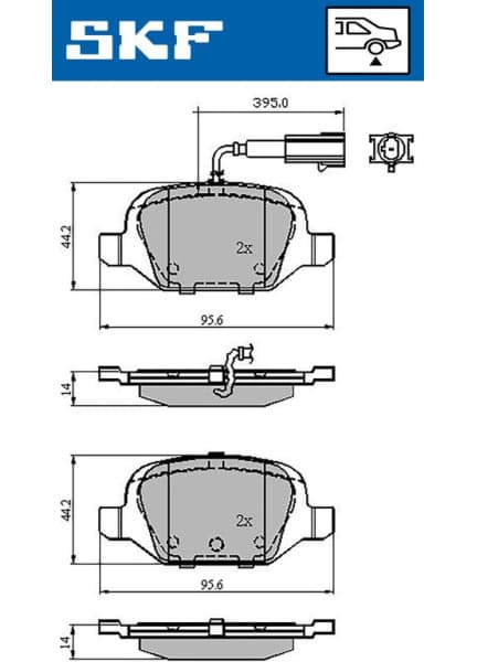 Brake Pad Set, disc brake VKBP90391E