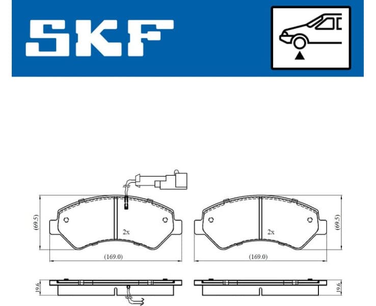 Brake pads front VKBP 80393 E