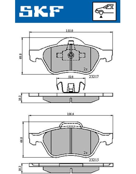 Brake Pad Set, disc brake VKBP80309