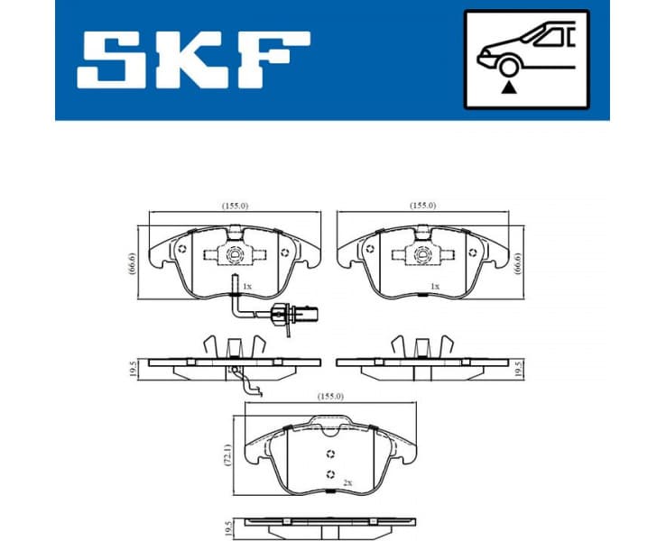 Brake Pad Set, disc brake VKBP80046E