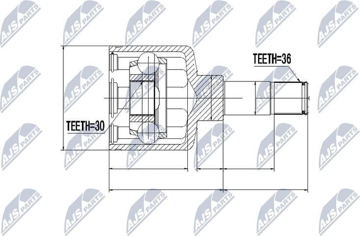 Joint Kit, drive shaft NPW-FR-044