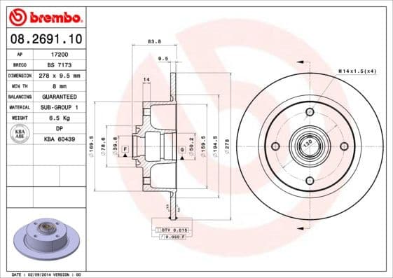 Brake Disc PRIME LINE 08.2691.10