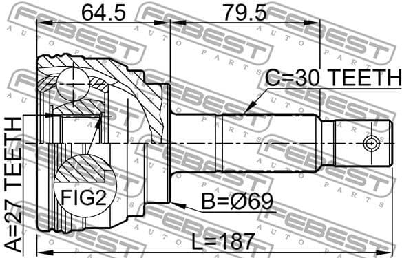 Joint Kit, drive shaft 0110-038 - image 2