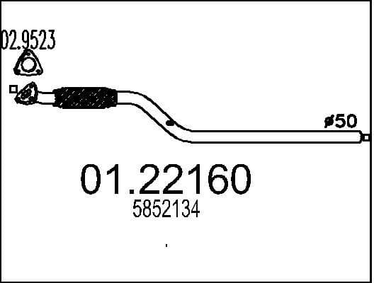 Exhaust Pipe 01.22160