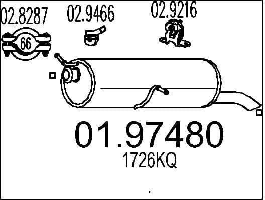 Rear Muffler 01.97480