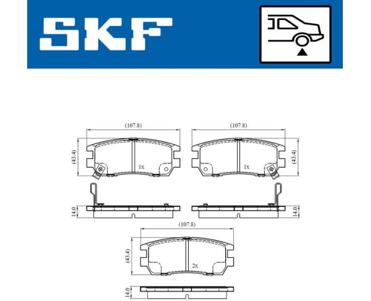 Brake Pad Set, disc brake VKBP90571A