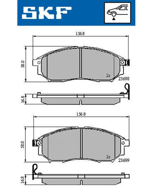 Brake pads front VKBP 80166 A