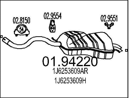 Rear Muffler 01.94220