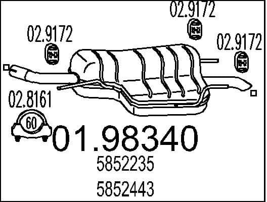 Rear Muffler 01.98340