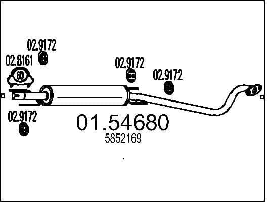 Centre Muffler 01.54680