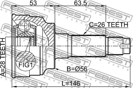 Joint Kit, drive shaft 0510-034 - image 2