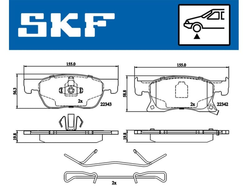 Brake Pad Set, disc brake VKBP80291A