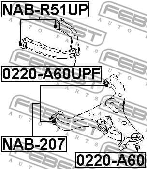Mounting, control/trailing arm NAB-207 - image 2