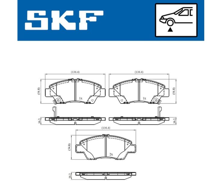 Brake Pad Set, disc brake VKBP80403A