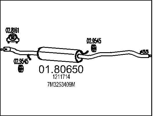 Centre Muffler 01.80650