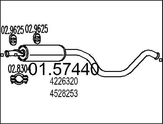 Centre Muffler 01.57440