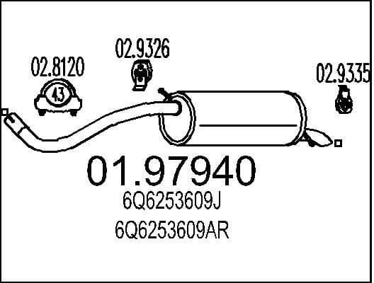 Rear Muffler 01.97940