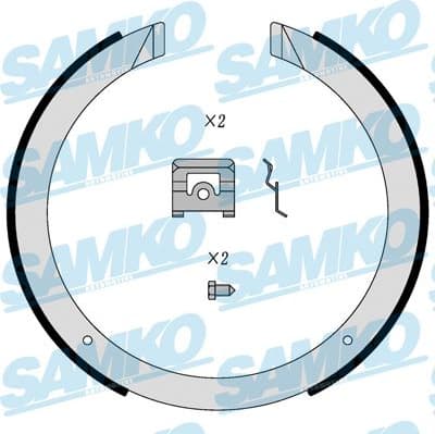 Brake Shoe Set, parking brake 81098