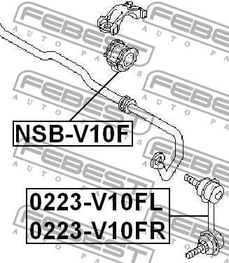 Mounting, stabiliser bar NSB-V10F - image 2