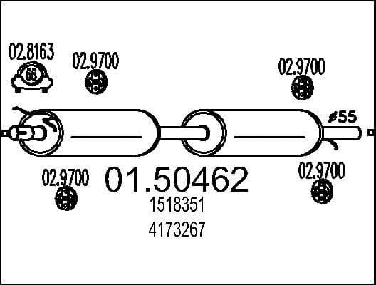 Centre Muffler 01.50462