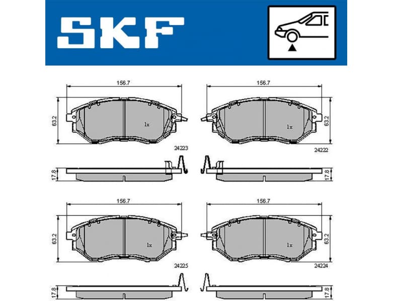 Brake pads front VKBP 80555 A