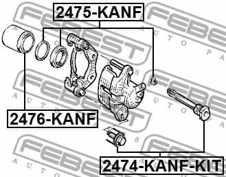 Piston, brake caliper 2476-KANF - image 2