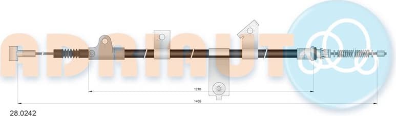 Cable Pull, parking brake 28.0242