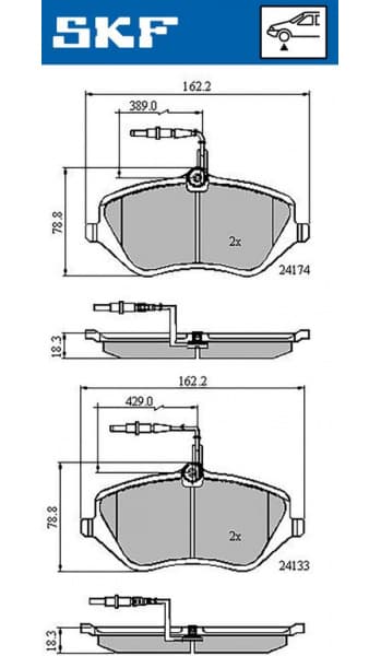 Brake Pad Set, disc brake VKBP80519E