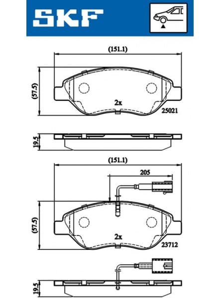 Brake Pad Set, disc brake VKBP80395E