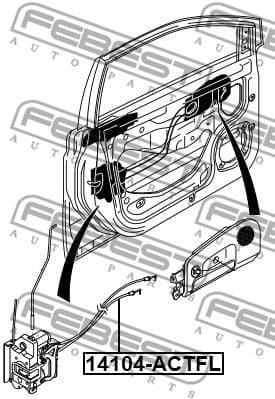Cable Pull, door release 14104-ACTFL - image 2