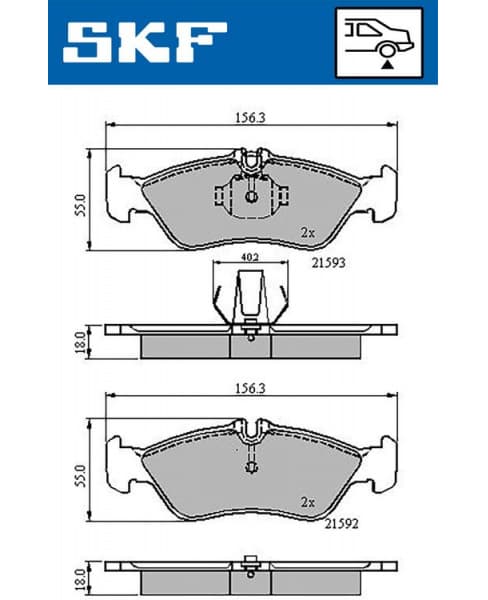 Brake Pad Set, disc brake VKBP90362
