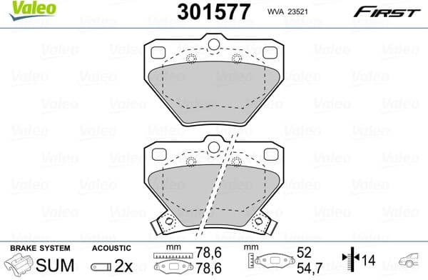 Brake Pad Set, disc brake ESSENTIAL 301577
