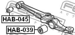 Mounting, control/trailing arm HAB-045 - image 2