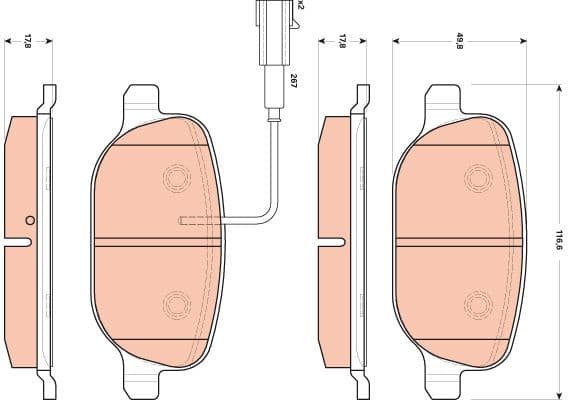 Brake Pad Set, disc brake GDB1851 - image 3