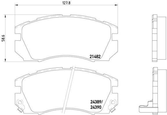 Brake Pad Set, disc brake PRIME LINE P 78 007