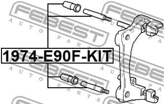 Guide Bolt, brake caliper 1974-E90F-KIT - image 2