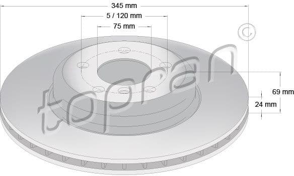 Brake Disc COATED 502 241