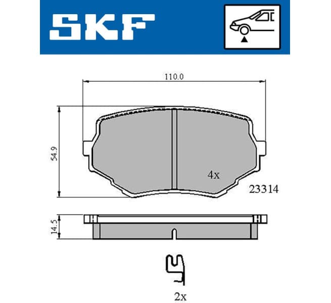 Brake Pad Set, disc brake VKBP80531A