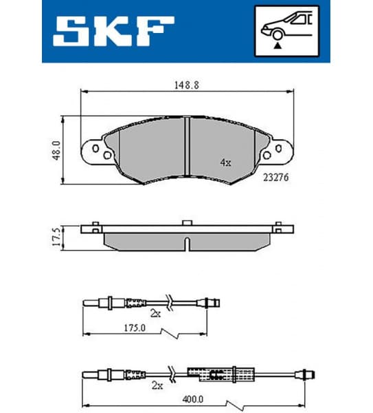 Brake Pad Set, disc brake VKBP80607E