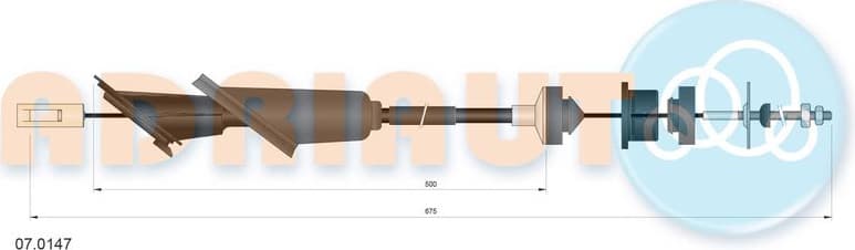 Cable Pull, clutch control 07.0147