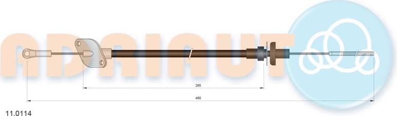 Cable Pull, clutch control 11.0114