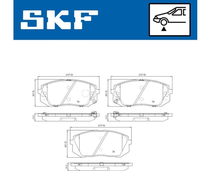 Brake Pad Set, disc brake VKBP80637A