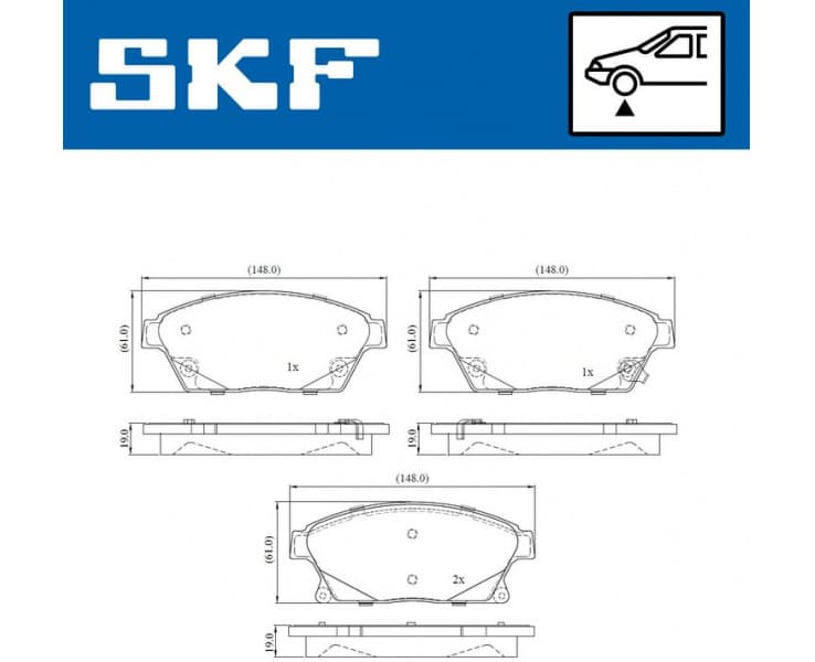 Brake pads front VKBP 80057 A