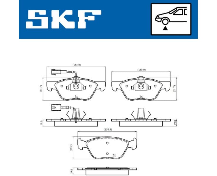 Brake Pad Set, disc brake VKBP80438E